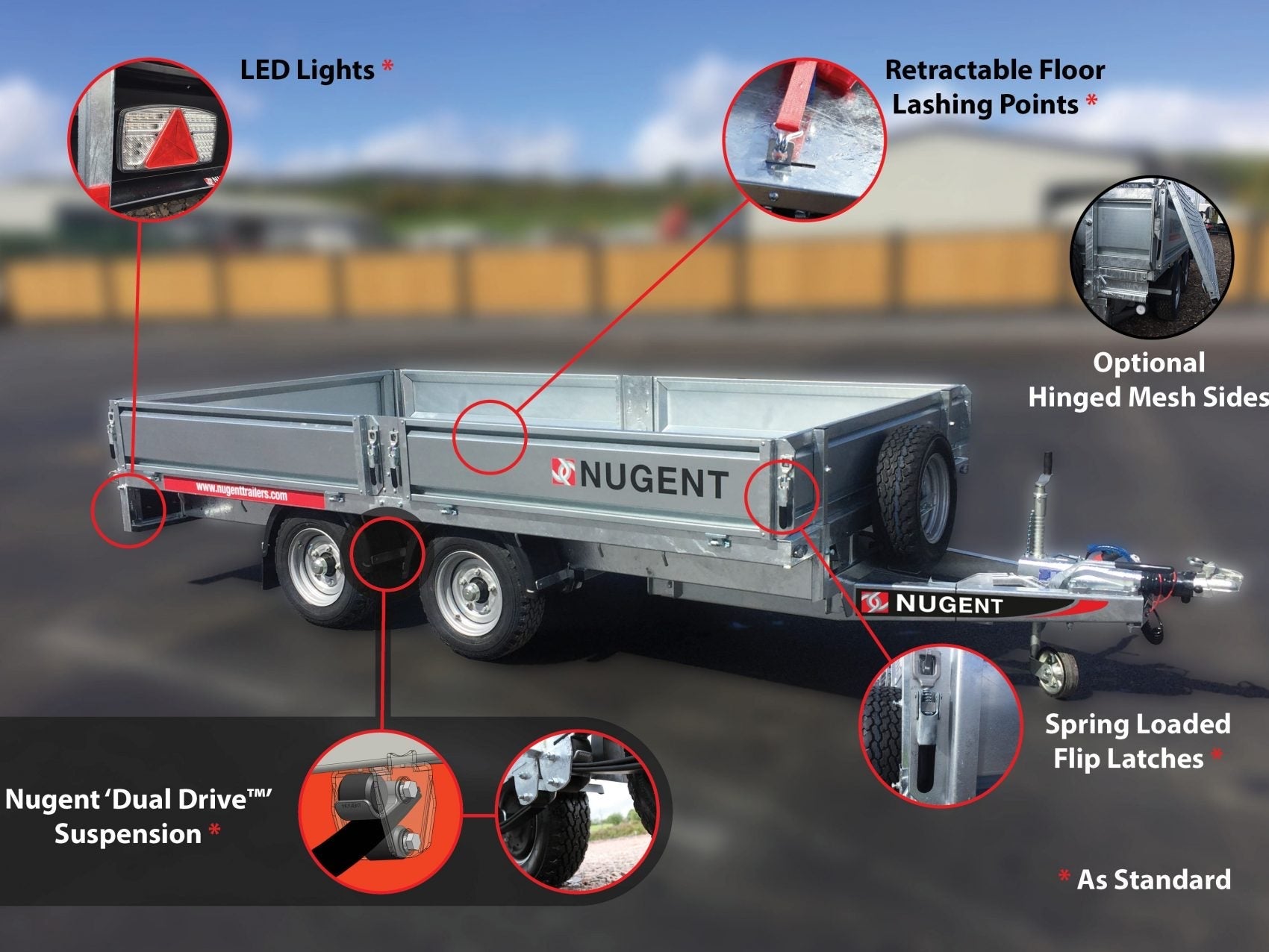 Nugent Flatbed Trailer 10ft x 6ft