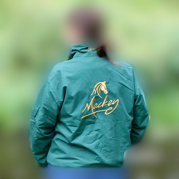 MACKEY BLOUSON JACKET WITH LOGO GREEN